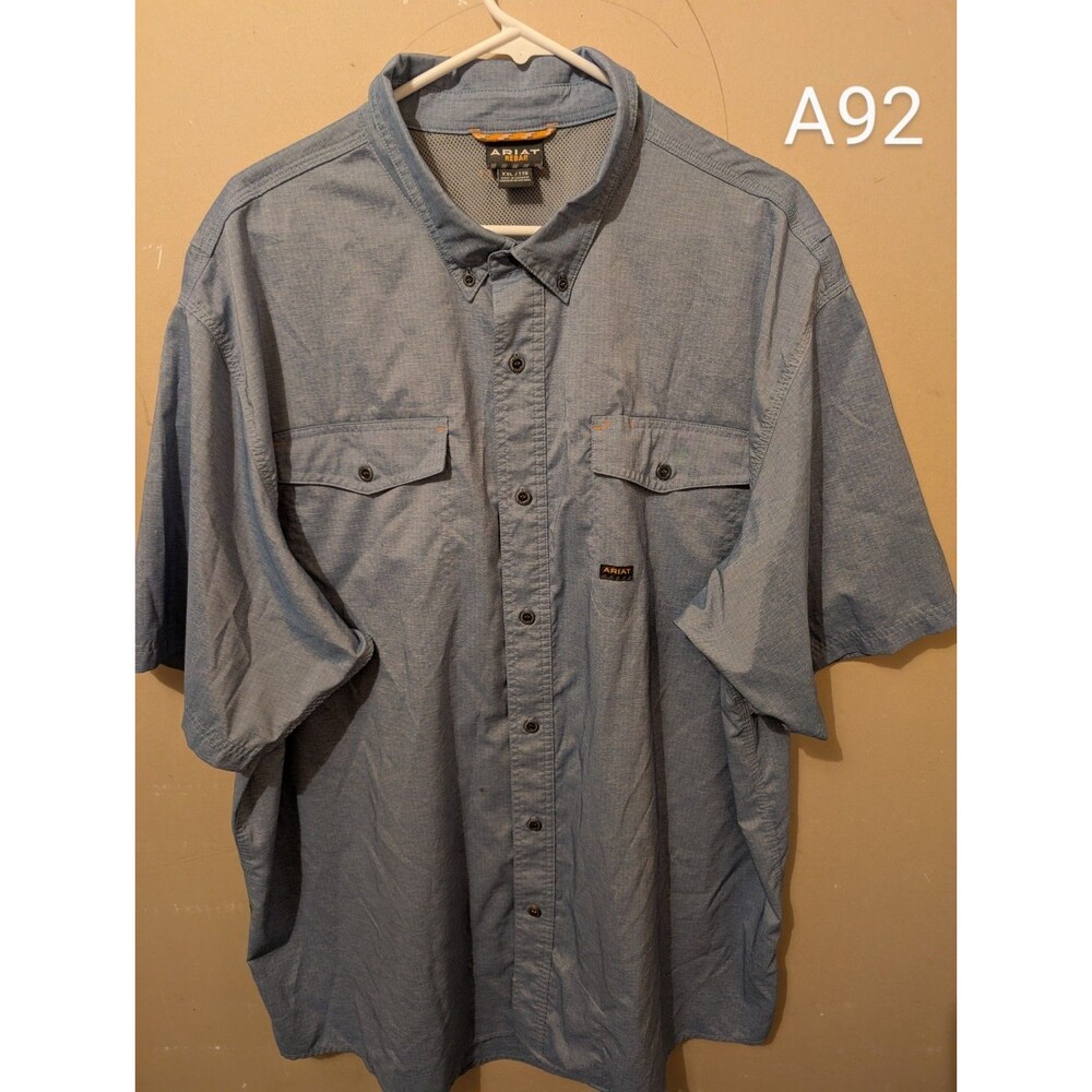 Ariat Men's Rebar VentTek Fishing Hunting Work Shirt 2XL